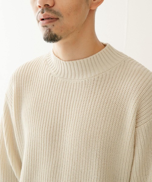 ITEMS URBANRESEARCH（アイテムズ アーバンリサーチ）の「マシンウォッシャブル ハイネック畦ニット（ニット/セーター・メンズ・ネイビー/グレー/オフホワイト/グリーン・MEDIUM/LARGE）」の14枚目の写真