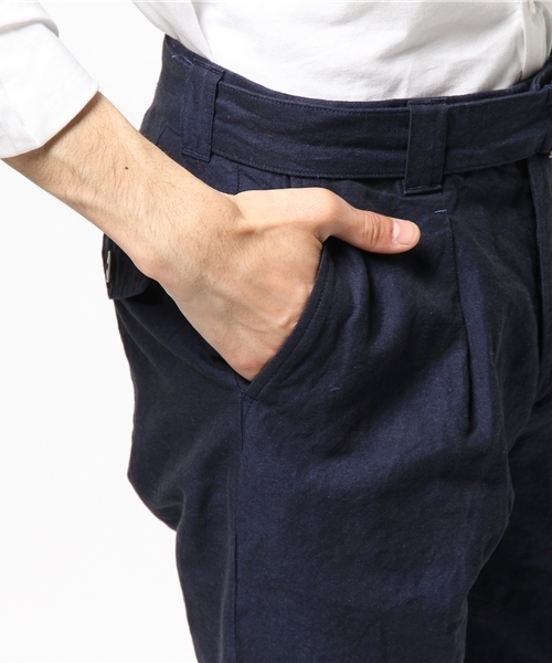 EDIFICE（エディフィス）の「◇C/LI シャンブレーベルテッドパンツ（その他パンツ・メンズ・ベージュ/ブルー系その他・44/46/48）」の8枚目の写真