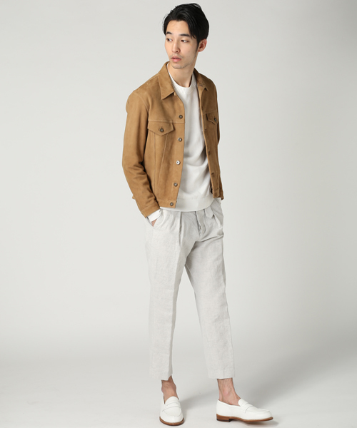 EDIFICE（エディフィス）の「◇C/LI シャンブレーベルテッドパンツ（その他パンツ・メンズ・ベージュ/ブルー系その他・44/46/48）」の16枚目の写真