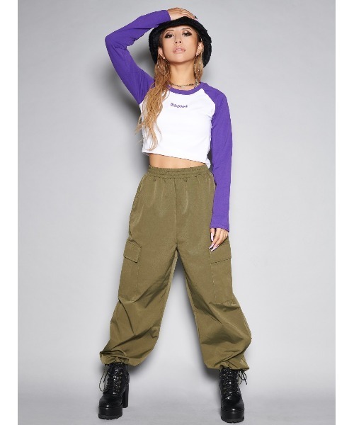 EGOIST(エゴイスト)の「裾ドロストカーゴパンツ(カーゴパンツ・レディース・カーキ/ブラック/ベージュ・FREE)」の9枚目の写真