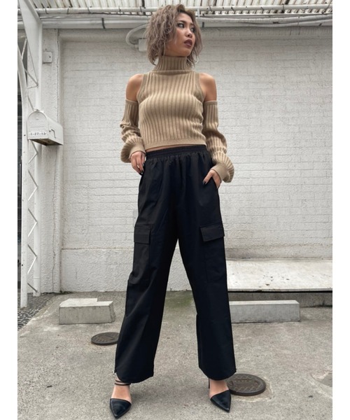 EGOIST(エゴイスト)の「裾ドロストカーゴパンツ(カーゴパンツ・レディース・カーキ/ブラック/ベージュ・FREE)」の20枚目の写真