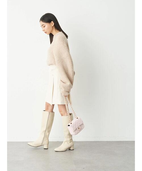 earth music&ecology（アースミュージックアンドエコロジー）の「ヘアリーニットプルオーバー（ニット/セーター・レディース・ライトベージュ/グリーン系その他3/ミント/ダークパープル・FREE）」の10枚目の写真