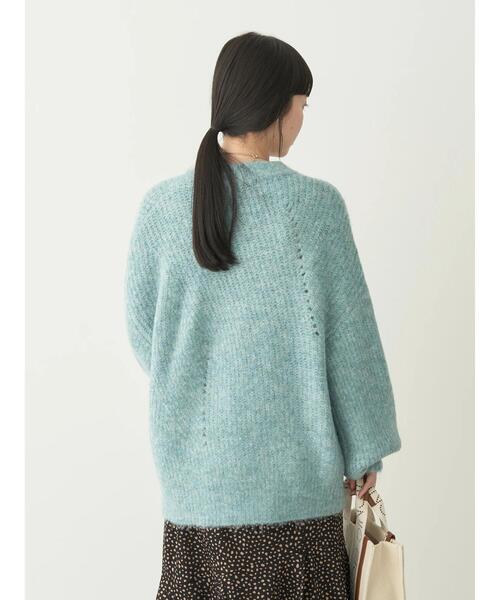 earth music&ecology（アースミュージックアンドエコロジー）の「ヘアリーニットプルオーバー（ニット/セーター・レディース・ライトベージュ/グリーン系その他3/ミント/ダークパープル・FREE）」の14枚目の写真