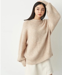 ヘアリーニットプルオーバー