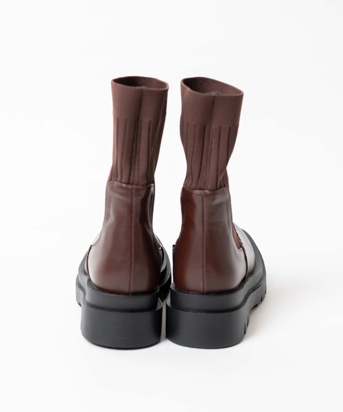 WEGO（ウィゴー）の「WEGO/ソックスブーツ（ブーツ・レディース・ブラック/ブラウン・MEDIUM/LARGE）」の11枚目の写真