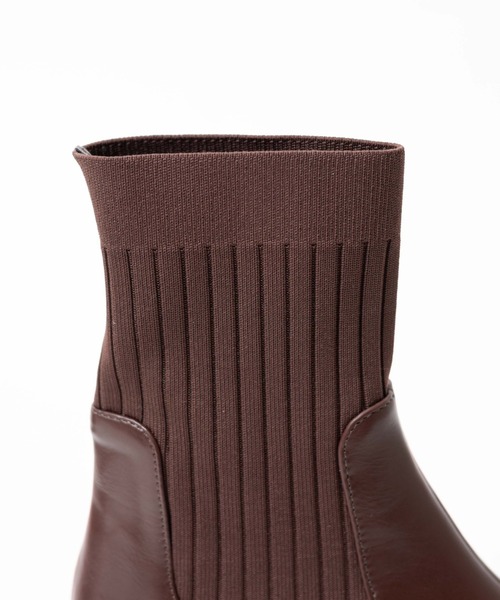 WEGO（ウィゴー）の「WEGO/ソックスブーツ（ブーツ・レディース・ブラック/ブラウン・MEDIUM/LARGE）」の9枚目の写真