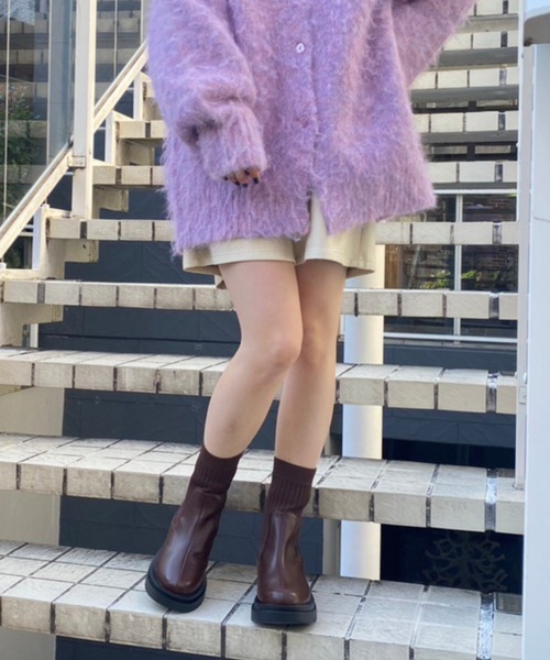 WEGO（ウィゴー）の「WEGO/ソックスブーツ（ブーツ・レディース・ブラック/ブラウン・MEDIUM/LARGE）」の7枚目の写真