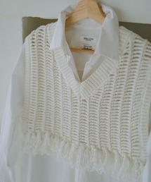 SALON adam et rope' | コードヤーンフリンジベスト(ベスト)