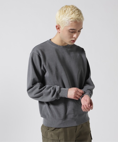 AVIREX（アヴィレックス）の「《DAILY/デイリー》FADE WASH CREW NECK SWEAT / フェード ウォッシュ クルーネック スウェット / AVIREX / アヴィレックス（スウェット・メンズ・チャコール/オレンジ/グレー系その他3/オリーブ系・2XL/M/L/XL）」の5枚目の写真