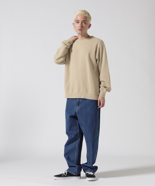 AVIREX（アヴィレックス）の「《DAILY/デイリー》FADE WASH CREW NECK SWEAT / フェード ウォッシュ クルーネック スウェット / AVIREX / アヴィレックス（スウェット・メンズ・チャコール/オレンジ/グレー系その他3/オリーブ系・2XL/M/L/XL）」の8枚目の写真