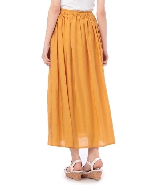 grove（グローブ）の「マキシ丈ボイルスカ-ト（スカート・レディース・ホワイト/イエロー/ブルー・02/03）」の5枚目の写真