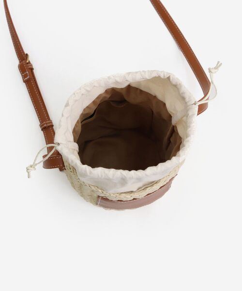 MAJESTIC LEGON（マジェスティックレゴン）の「ショルダーペーパーかごバッグ（かごバッグ・レディース・ブラウン/ブラック・FREE）」の12枚目の写真