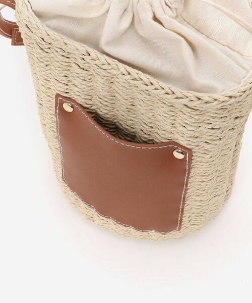 MAJESTIC LEGON（マジェスティックレゴン）の「ショルダーペーパーかごバッグ（かごバッグ・レディース・ブラウン/ブラック・FREE）」の14枚目の写真