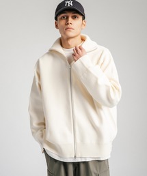 オーバーサイズ フルジップアップ ドライバーズニットカーディガン