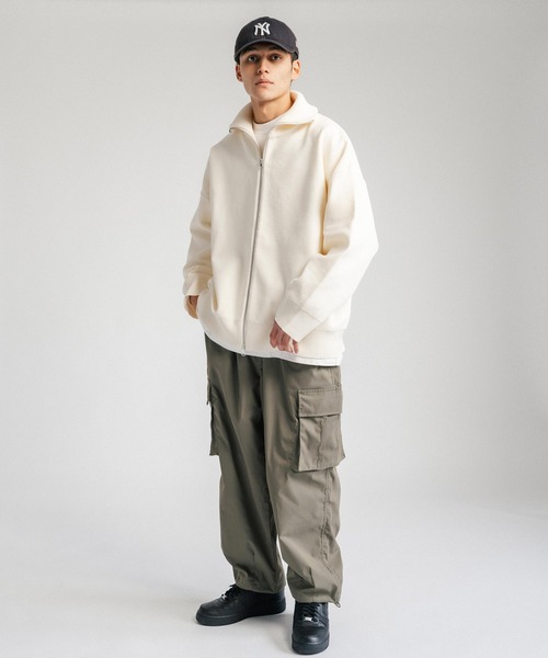 Ressaca(レサーカ)の「オーバーサイズ フルジップアップ ドライバーズニットカーディガン(ニット/セーター・メンズ・ブルー/グレー/オフホワイト/ブラック/オレンジ・M/L)」の16枚目の写真