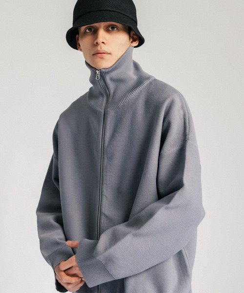 Ressaca(レサーカ)の「オーバーサイズ フルジップアップ ドライバーズニットカーディガン(ニット/セーター・メンズ・ブルー/グレー/オフホワイト/ブラック/オレンジ・M/L)」の9枚目の写真