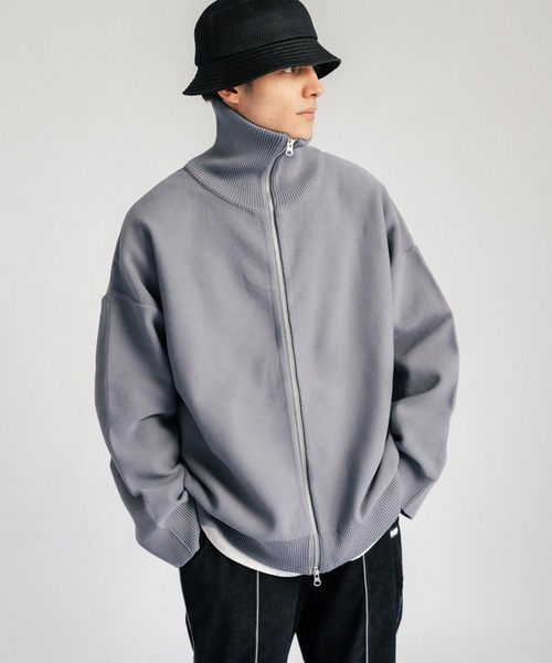 Ressaca(レサーカ)の「オーバーサイズ フルジップアップ ドライバーズニットカーディガン(ニット/セーター・メンズ・ブルー/グレー/オフホワイト/ブラック/オレンジ・M/L)」の8枚目の写真