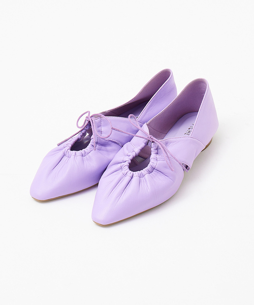 PICHE ABAHOUSE（ピシェ アバハウス）の「ソフトレザーシャーリングバブーシュ（パンプス・レディース・ホワイト/ブラック/ラベンダー/シルバー・37/39/35/38/36）」の3枚目の写真