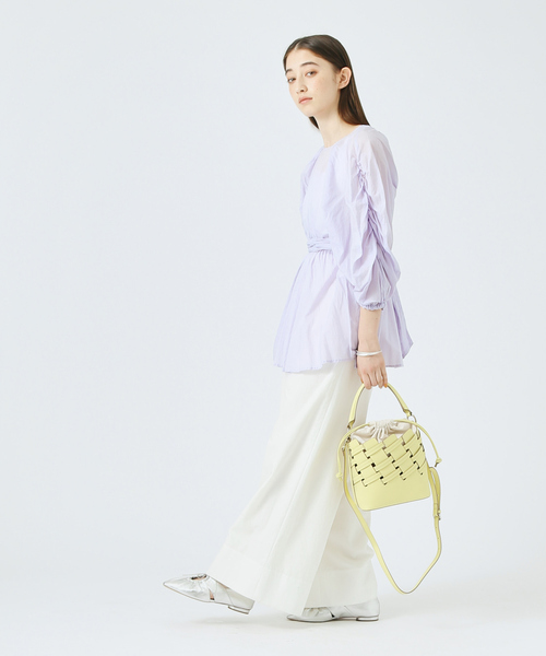 PICHE ABAHOUSE（ピシェ アバハウス）の「ソフトレザーシャーリングバブーシュ（パンプス・レディース・ホワイト/ブラック/ラベンダー/シルバー・37/39/35/38/36）」の5枚目の写真