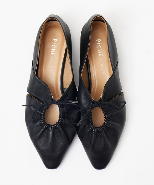 PICHE ABAHOUSE（ピシェ アバハウス）の「ソフトレザーシャーリングバブーシュ（パンプス・レディース・ホワイト/ブラック/ラベンダー/シルバー・37/39/35/38/36）」の7枚目の写真