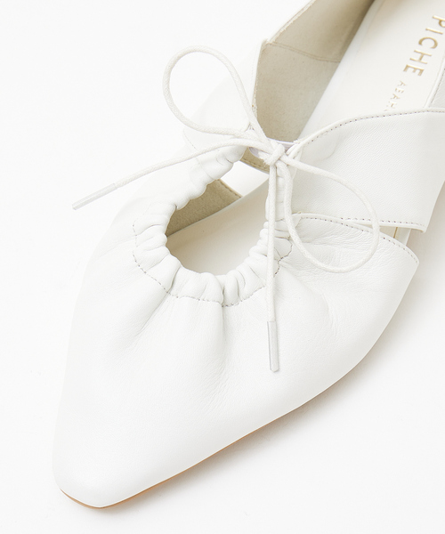 PICHE ABAHOUSE（ピシェ アバハウス）の「ソフトレザーシャーリングバブーシュ（パンプス・レディース・ホワイト/ブラック/ラベンダー/シルバー・37/39/35/38/36）」の14枚目の写真