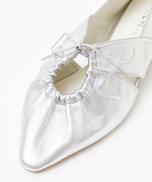 PICHE ABAHOUSE（ピシェ アバハウス）の「ソフトレザーシャーリングバブーシュ（パンプス・レディース・ホワイト/ブラック/ラベンダー/シルバー・37/39/35/38/36）」の16枚目の写真