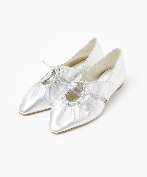 PICHE ABAHOUSE（ピシェ アバハウス）の「ソフトレザーシャーリングバブーシュ（パンプス・レディース・ホワイト/ブラック/ラベンダー/シルバー・37/39/35/38/36）」の17枚目の写真