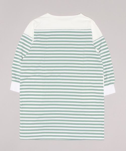 FITH(フィス)の「ボーダー膝下丈ワンピース(ワンピース・キッズ・グリーン・130/140)」の2枚目の写真