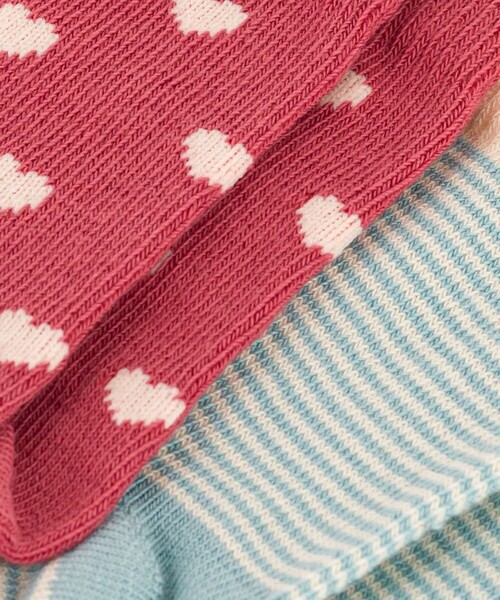 PETIT BATEAU（プチバトー）の「ソックス２枚組（ソックス/靴下・キッズ・その他/ピンク系その他・6m-12m/18m-36m）」の6枚目の写真