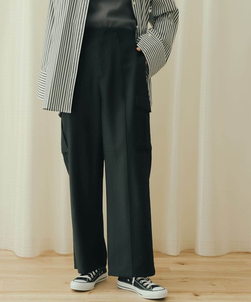 SENSE OF PLACE by URBAN RESEARCH（センスオブプレイスバイアーバンリサーチ）の「ハイウエストミリタリーパンツ（その他パンツ・レディース・ブラック/ベージュ/アイボリー・ONE）」の10枚目の写真