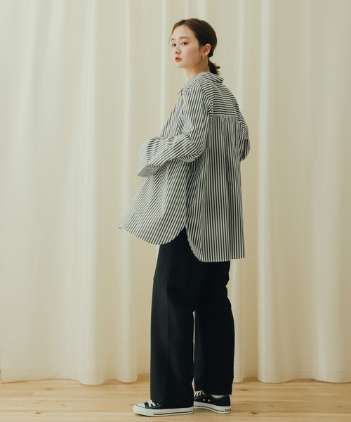 SENSE OF PLACE by URBAN RESEARCH（センスオブプレイスバイアーバンリサーチ）の「ハイウエストミリタリーパンツ（その他パンツ・レディース・ブラック/ベージュ/アイボリー・ONE）」の12枚目の写真