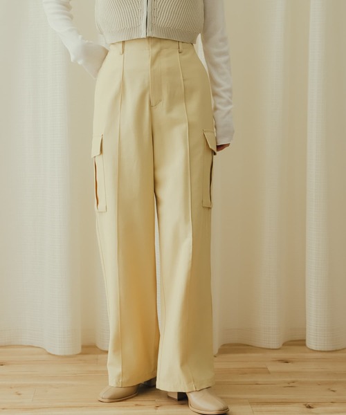 SENSE OF PLACE by URBAN RESEARCH（センスオブプレイスバイアーバンリサーチ）の「ハイウエストミリタリーパンツ（その他パンツ・レディース・ブラック/ベージュ/アイボリー・ONE）」の13枚目の写真