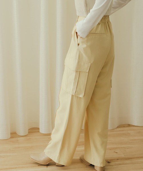 SENSE OF PLACE by URBAN RESEARCH（センスオブプレイスバイアーバンリサーチ）の「ハイウエストミリタリーパンツ（その他パンツ・レディース・ブラック/ベージュ/アイボリー・ONE）」の14枚目の写真