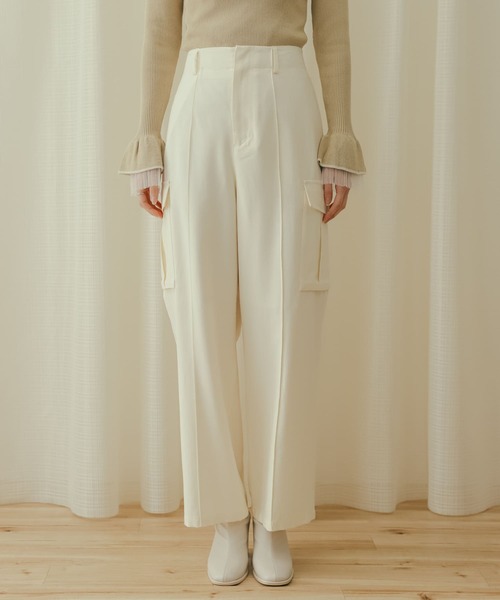 SENSE OF PLACE by URBAN RESEARCH（センスオブプレイスバイアーバンリサーチ）の「ハイウエストミリタリーパンツ（その他パンツ・レディース・ブラック/ベージュ/アイボリー・ONE）」の17枚目の写真