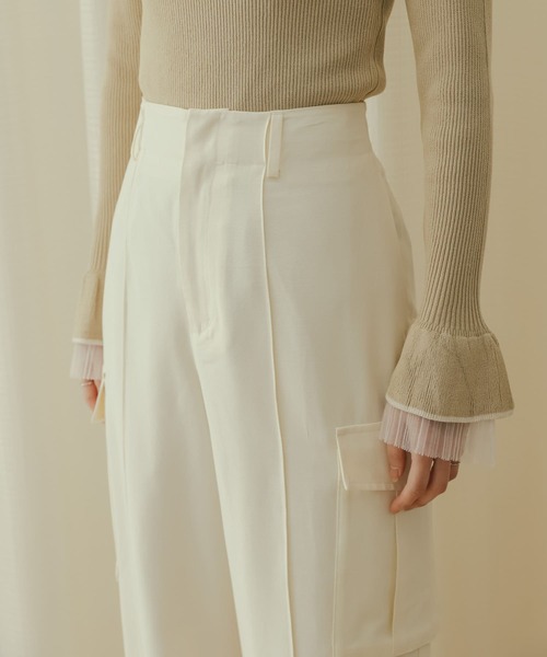 SENSE OF PLACE by URBAN RESEARCH（センスオブプレイスバイアーバンリサーチ）の「ハイウエストミリタリーパンツ（その他パンツ・レディース・ブラック/ベージュ/アイボリー・ONE）」の20枚目の写真