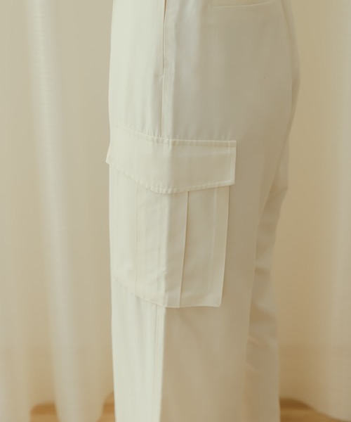 SENSE OF PLACE by URBAN RESEARCH（センスオブプレイスバイアーバンリサーチ）の「ハイウエストミリタリーパンツ（その他パンツ・レディース・ブラック/ベージュ/アイボリー・ONE）」の21枚目の写真