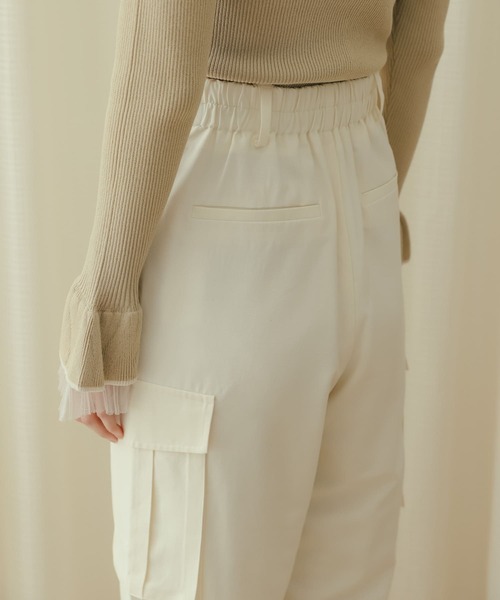 SENSE OF PLACE by URBAN RESEARCH（センスオブプレイスバイアーバンリサーチ）の「ハイウエストミリタリーパンツ（その他パンツ・レディース・ブラック/ベージュ/アイボリー・ONE）」の22枚目の写真