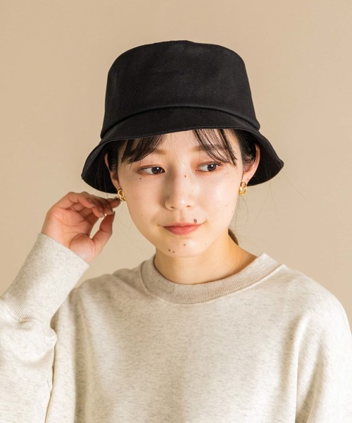 SMELLY（スメリー）の「コットンリボンバケットハット（ハット・レディース・アイボリー/ブラック・-）」の3枚目の写真