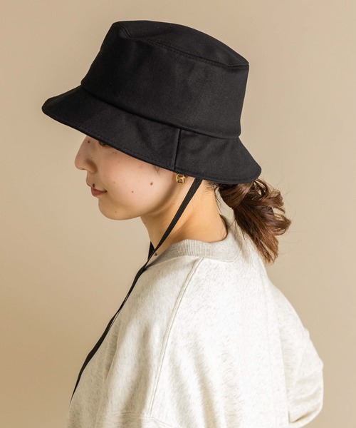 SMELLY（スメリー）の「コットンリボンバケットハット（ハット・レディース・アイボリー/ブラック・-）」の4枚目の写真