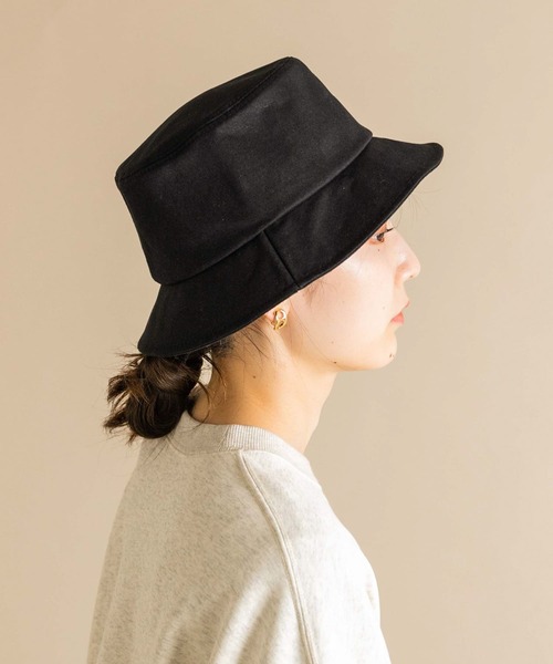 SMELLY（スメリー）の「コットンリボンバケットハット（ハット・レディース・アイボリー/ブラック・-）」の6枚目の写真