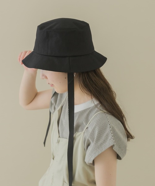 SMELLY（スメリー）の「コットンリボンバケットハット（ハット・レディース・アイボリー/ブラック・-）」の10枚目の写真