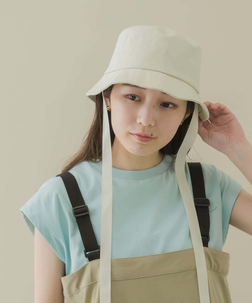 SMELLY（スメリー）の「コットンリボンバケットハット（ハット・レディース・アイボリー/ブラック・-）」の15枚目の写真