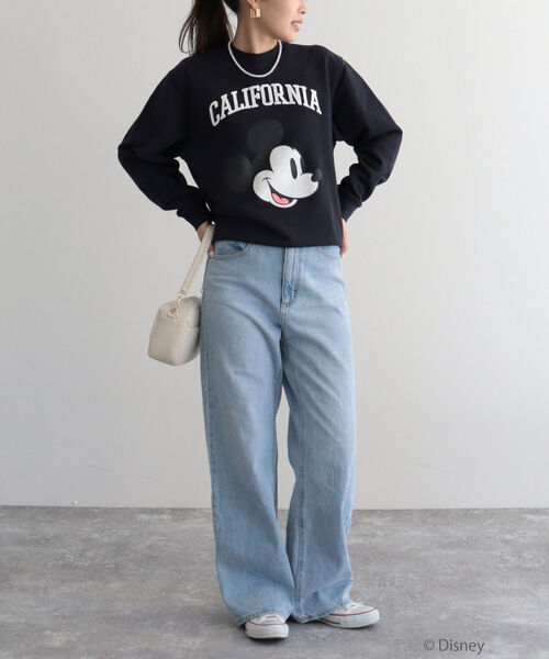 fredy emue(フレディエミュ)の「【別注】MICKEY裏毛プルオーバースウェット(スウェット・レディース・グレー/ネイビー・M)」の7枚目の写真