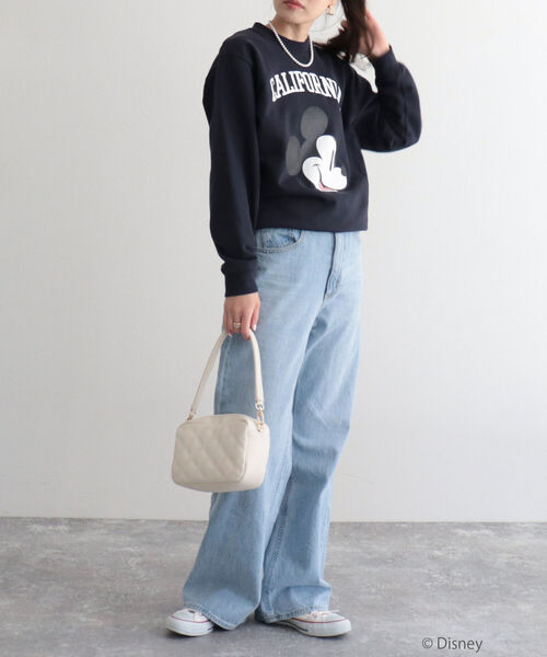 fredy emue(フレディエミュ)の「【別注】MICKEY裏毛プルオーバースウェット(スウェット・レディース・グレー/ネイビー・M)」の8枚目の写真