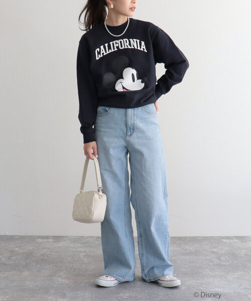 fredy emue(フレディエミュ)の「【別注】MICKEY裏毛プルオーバースウェット(スウェット・レディース・グレー/ネイビー・M)」の9枚目の写真