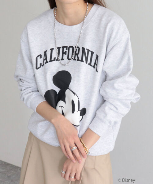fredy emue(フレディエミュ)の「【別注】MICKEY裏毛プルオーバースウェット(スウェット・レディース・グレー/ネイビー・M)」の10枚目の写真