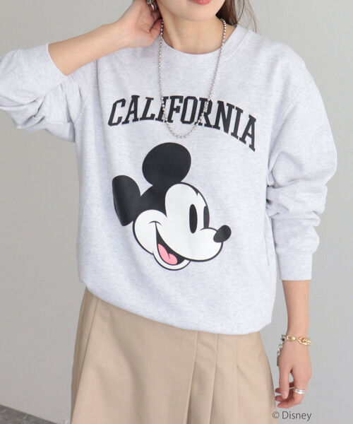 fredy emue(フレディエミュ)の「【別注】MICKEY裏毛プルオーバースウェット(スウェット・レディース・グレー/ネイビー・M)」の13枚目の写真