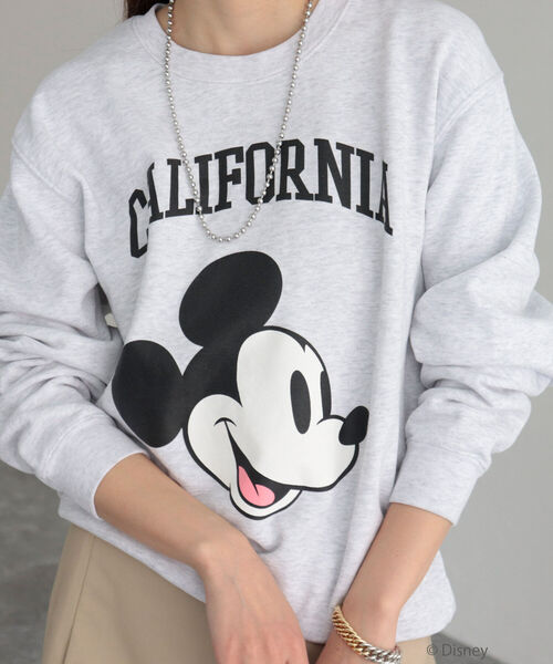 fredy emue(フレディエミュ)の「【別注】MICKEY裏毛プルオーバースウェット(スウェット・レディース・グレー/ネイビー・M)」の14枚目の写真