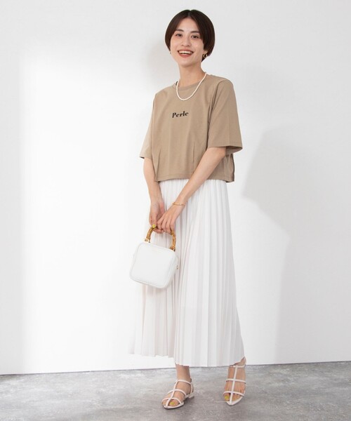 「NOLLEY'S」 半袖カットソー FREE ホワイト レディース NOLLEY'S tシャツ 衿付きプルオーバーカットソー レディース