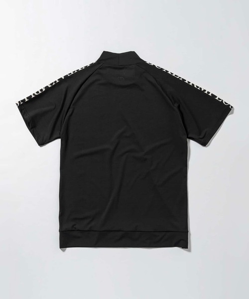 【セール】LUXEAKMPLUS(リュクスエイケイエムプラス)ゴルフ ラインロゴ半袖モックネックTシャツ（Tシャツ/カットソー）｜LUXEAKMPLUS（リュクスエイケイエムプラス）